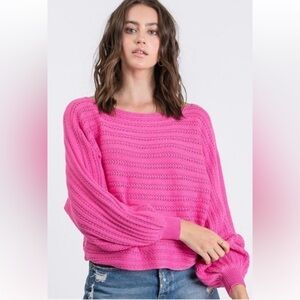 Private Label Fuchsia Knit Sweater